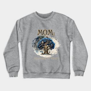 Mom: Steampunk At Heart Tree - Golden Version Crewneck Sweatshirt